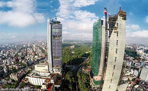 Paseo de la Reforma, un gran atractivo de construcción en la Ciudad de México.