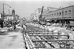 Construcción de la Línea 1 del metro.