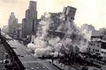 Edificio demolido debido al daño estructural que sufrió en el sismo de 1985.