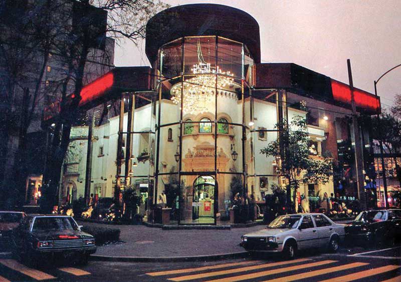 La esquina de la avenida Horacio y la calle de Taine, en Polanco, a mediados de los años ochenta.