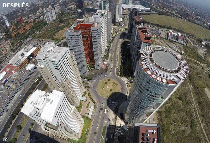 Torre Amsterdam en Santa Fe, con diseño conceptual del arquitecto Francisco Serrano.