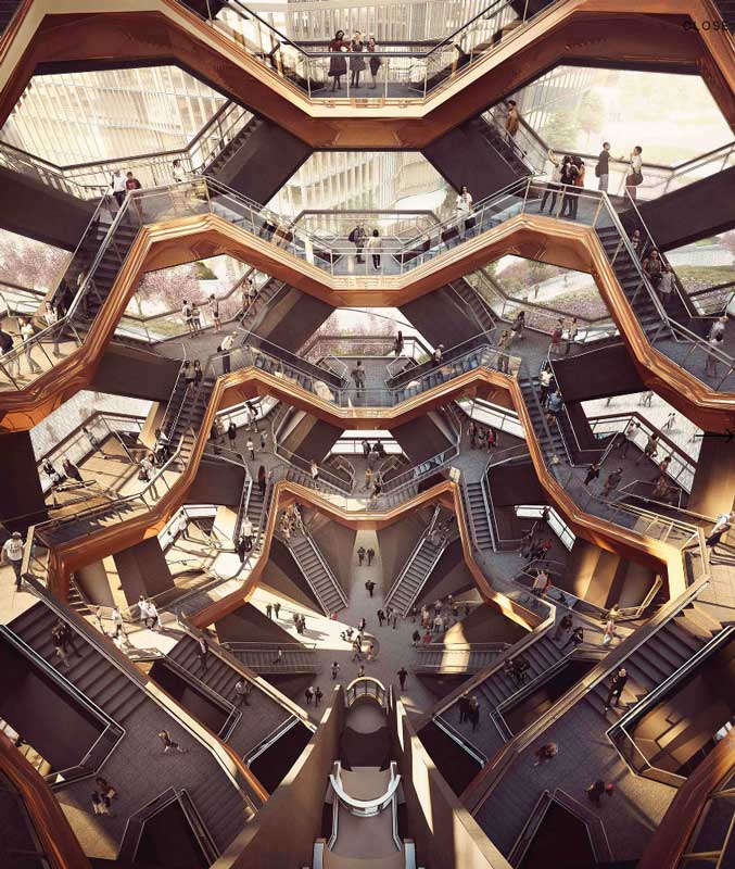 Real Estate Market &amp;Lifestyle,Real Estate,Arquitectura Disruptiva,Los arquitectos más influyentes del mundo,Heatherwick Studio, La idea como origen, Vessel. Se estima concluir el proyecto en 2025.