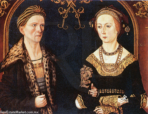 Jacob Fugger, en este retrato, con su esposa, fue el banquero y consejero de Maximiliano I.