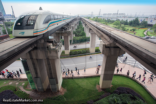 El tren de levitación magnética de Shangai