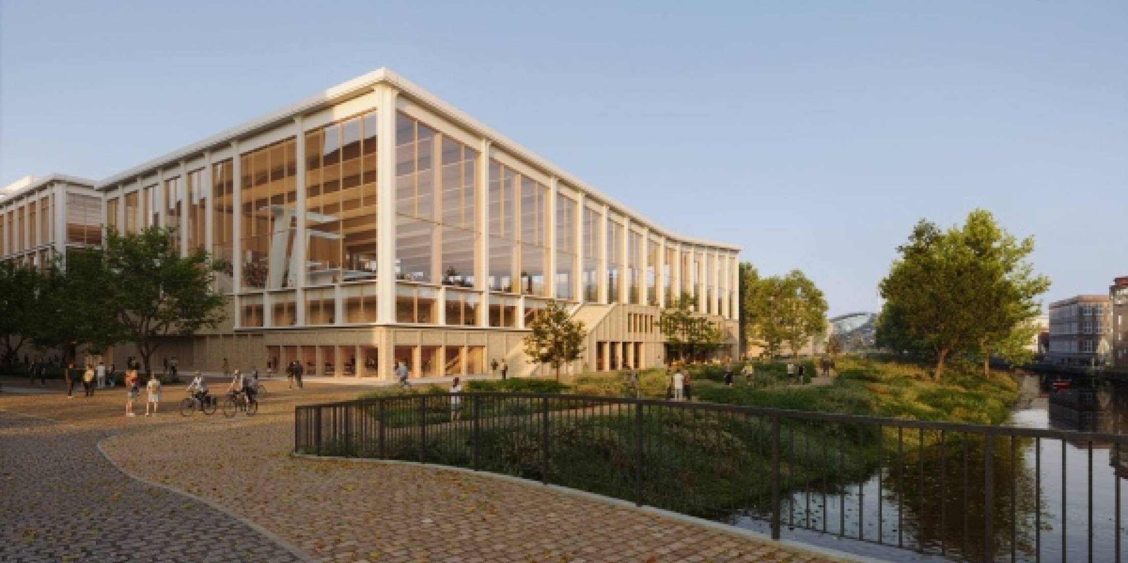 Henning Larsen renueva Gotemburgo con una piscina de madera sostenible