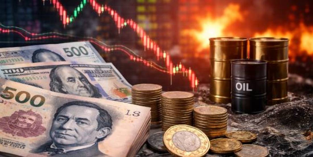 Peso se deprecia a 17.36 por dólar por tensión geopolítica y alza del petróleo
