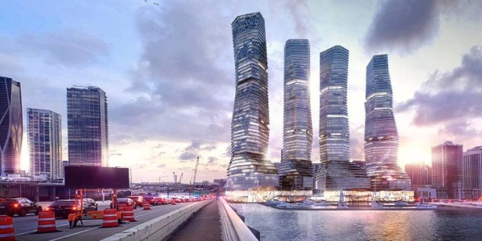 Gómez Platero propone cuatro torres para transformar la bahía de Miami