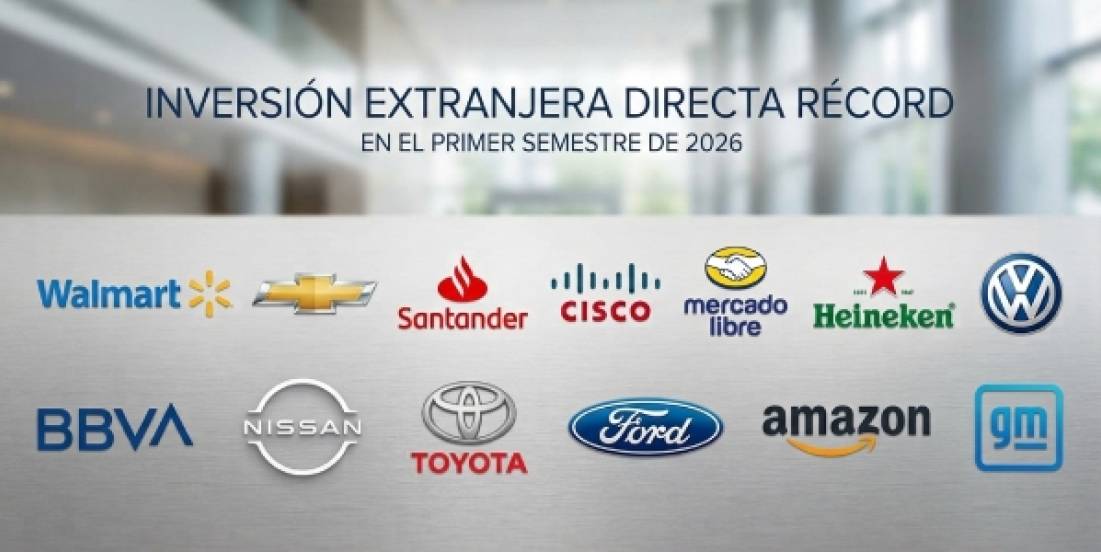 México rompe récord de IED en primer semestre, impulsado por la manufactura