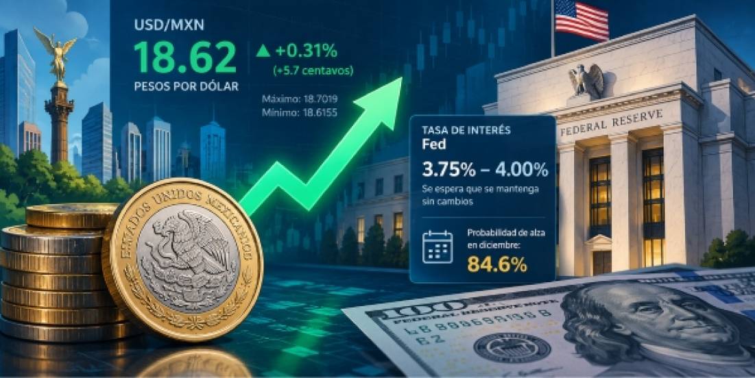Peso se fortalece; mercado anticipa que la Fed se mantenga sin cambios